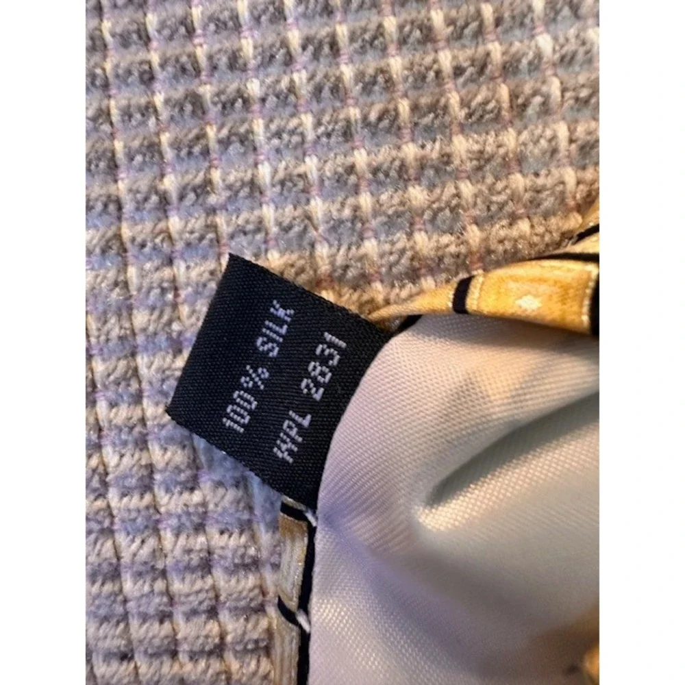 Zylos George Machado Mens Gold‎ Black Geometric Diamond 100% Silk Necktie Tie